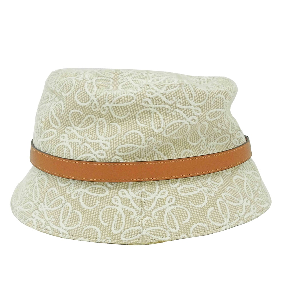 c*e様 ロエベ　アナグラム　バケットハット　バケハ　59 バケットハット（アナグラムジャカード＆カーフ） ホワイト - LOEWE