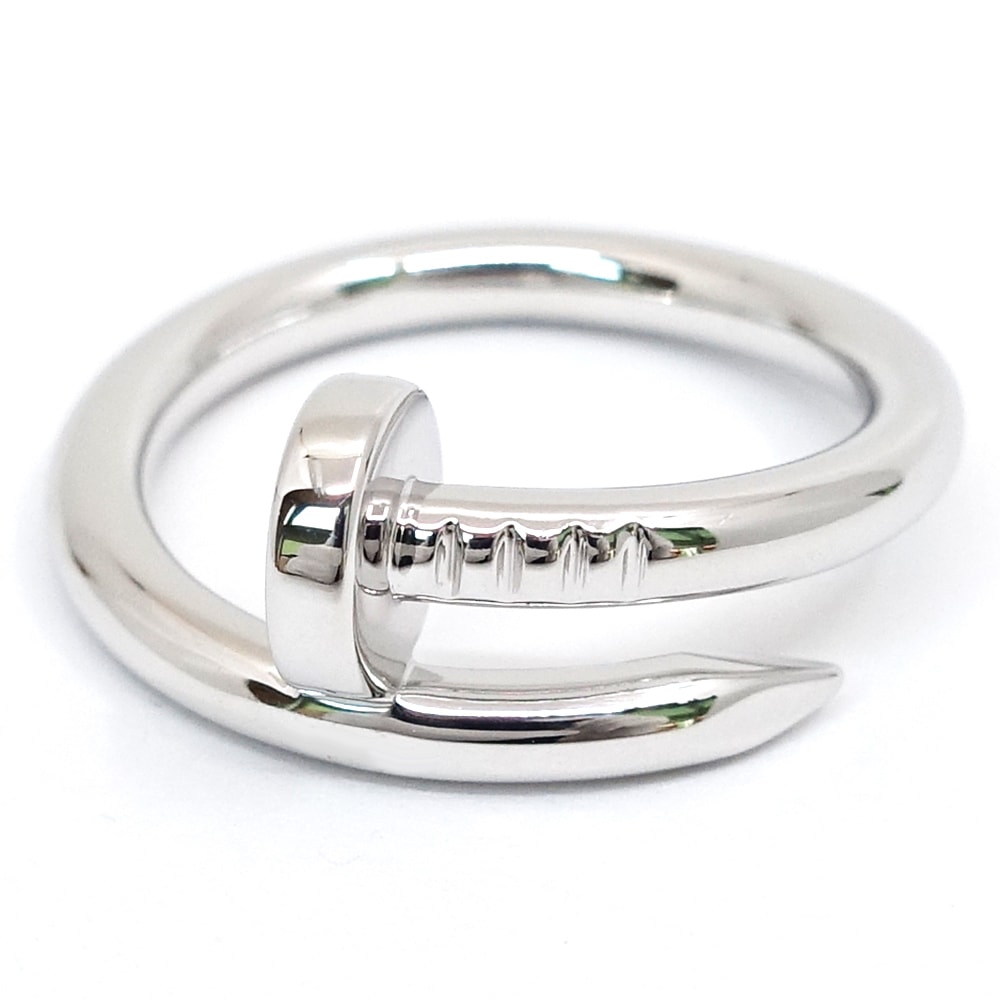 カルティエ ラニエールリング　K18WG　#48　B40450 美品 カルティエ 指輪 K18WG ラニエールリング B40450 #53(12.5号