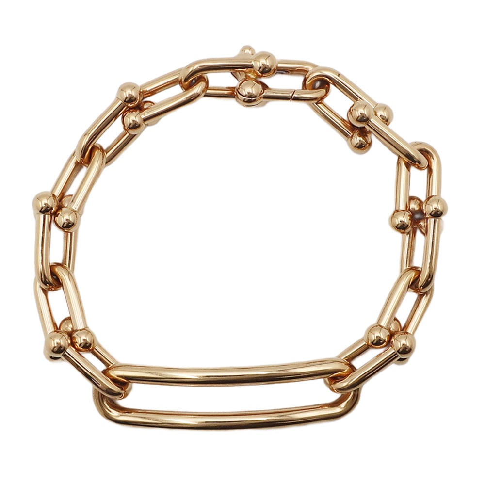 【天白】【TIFFANY】ティファニー ハードウェア リンク K18YG ブレスレット イエローゴールド 750YG メンズ レディース ジュエリー【中古】