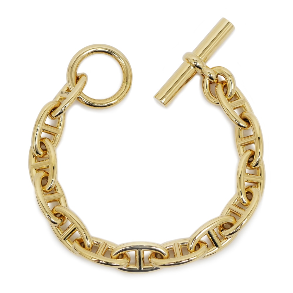 エルメス エシャペ チェーンブレスレット【750イエローゴールド】 楽天市場】HERMES エルメス エシャペ ブレスレット K18YG 750 イエロー