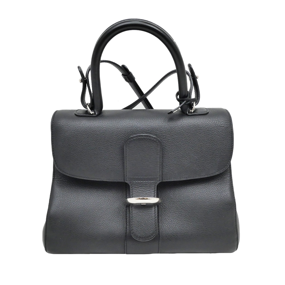 名東】【DELVAUX】デルヴォー ブリヨンMM ブラック ハンド 2WAY