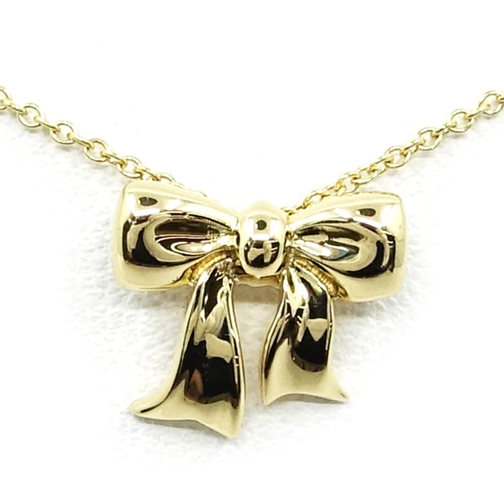 �ڱɡۡ�TIFFANY�ۥƥ��ե��ˡ� K18YG �ܥ� �ͥå��쥹 �ڥ����� ��ܥ� 750YG ���奨�꡼ ��ǥ����� �϶�ڻž夲�ѡۡ���š�