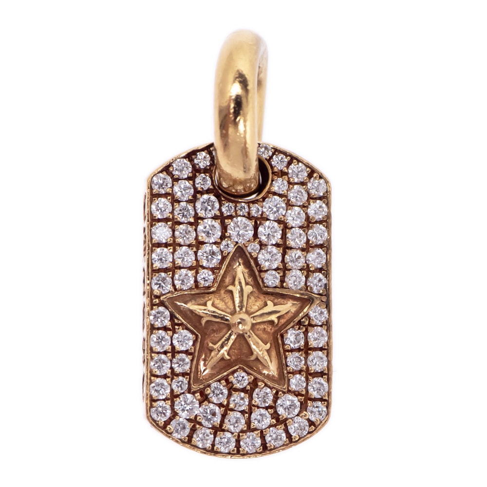 ��̾��ۡ�CHROME HEARTS�ۥ�����ϡ��� TNY STAR �����ˡ� ������ �ɥå����� 22K YG �������� ������� ��������� 5.3g �ڥ����� ���㡼�� �ȥå� ���奨�꡼����š�