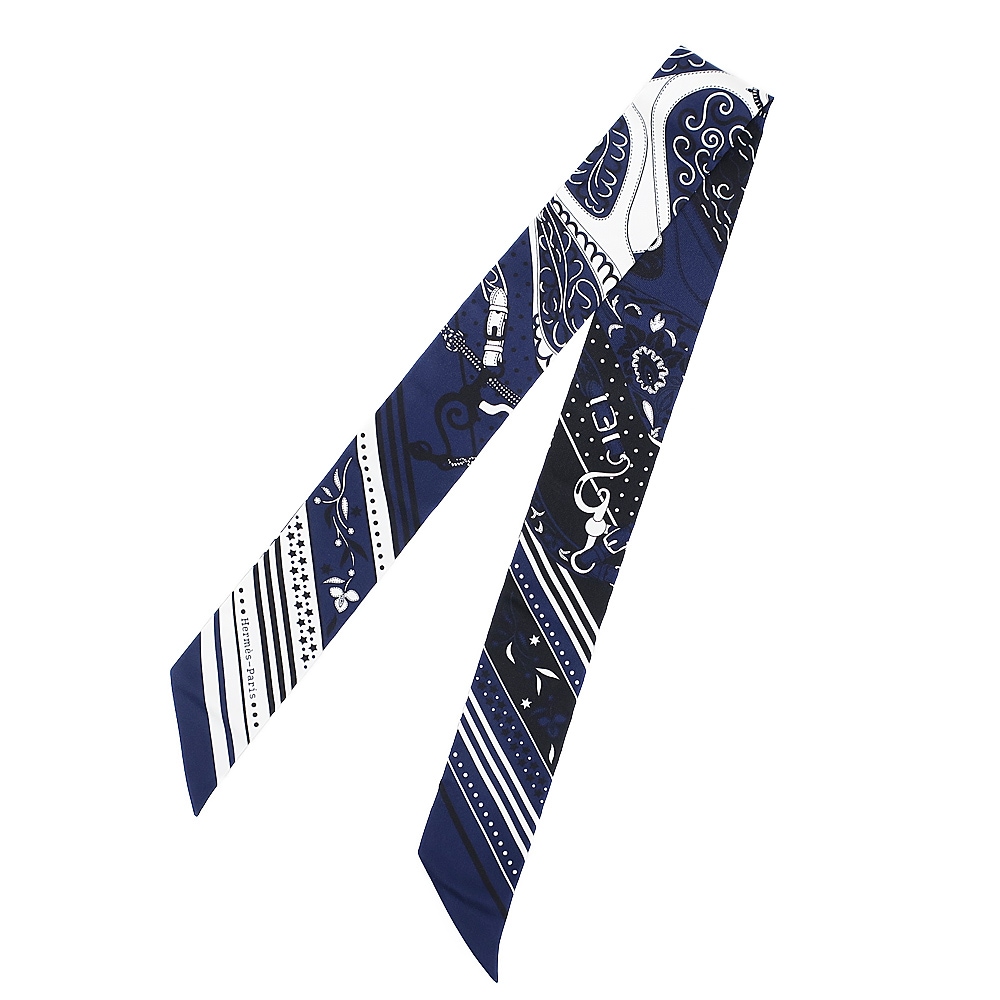 HERMES ツイリー　アマゾンの祭典・バンダナ Twilly 《アマゾンの祭典・バンダナ》 - ブルー | Hermès