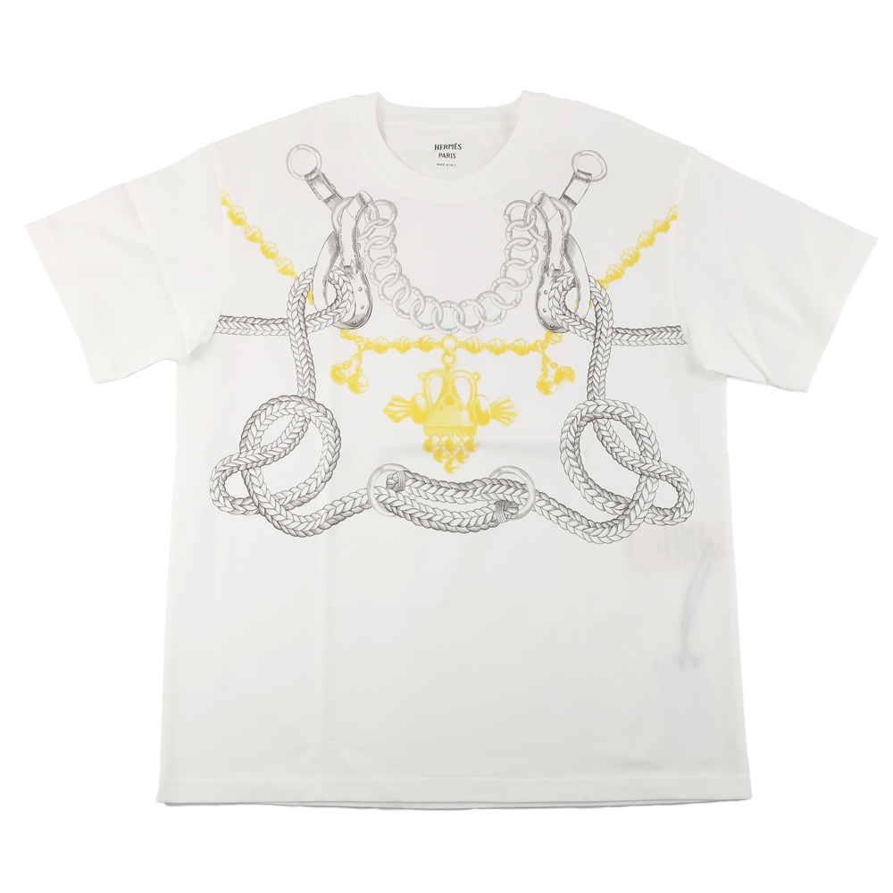 HERMES Tシャツ サイズ36 最終価額 天白】【HERMES】エルメス Tシャツ 半袖 ホワイト 白 表記サイズ