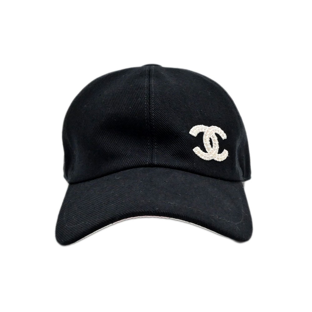 CHANEL 黒 キャップ 名東】【CHANEL】シャネル キャップ COCOマーク ブラック 黒
