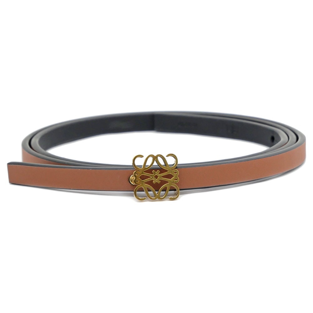 LOEWE ロエベ　ベルト レザー リバーシブル ブラック/ブラウン 80/32 LOEWE ブラウンレザーベルト リバーシブル LOEWE ロエベ ベルト