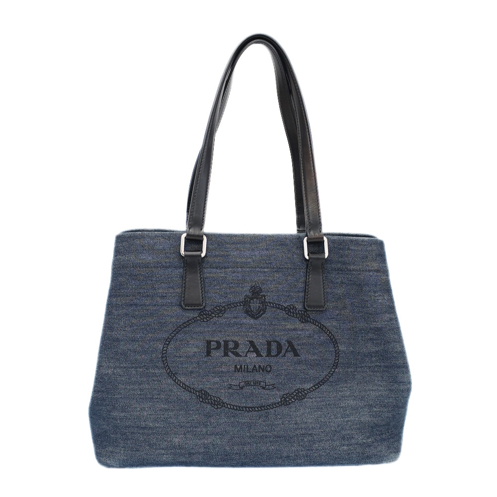 ��ŷ��ۡ�PRADA�ۥץ�� �ȡ��ȥХå� �ǥ˥� �쥶�� ���� �֥롼 ����С���� �ϥ�ɥХå� �� ��ǥ���������š�