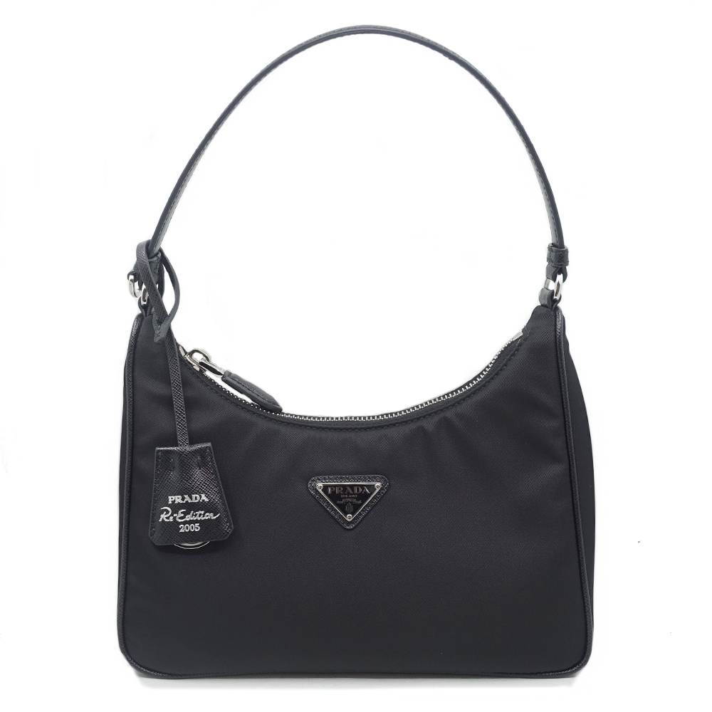 �ڱɡۡ�PRADA�ۥץ�� Re-Edition 2005 Re-Nylon �ߥ˥Хå� �ϥ�ɥХå� 1N204M R064 RFID ��ʥ����� �쥶�� �֥�å� ����С���� ��ǥ����� ���� ��¸�ޡ���š�