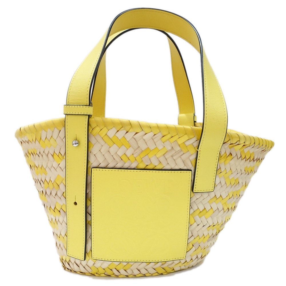 栄】【LOEWE】ロエベ かごバッグ スモール バスケットバッグ ラフィア