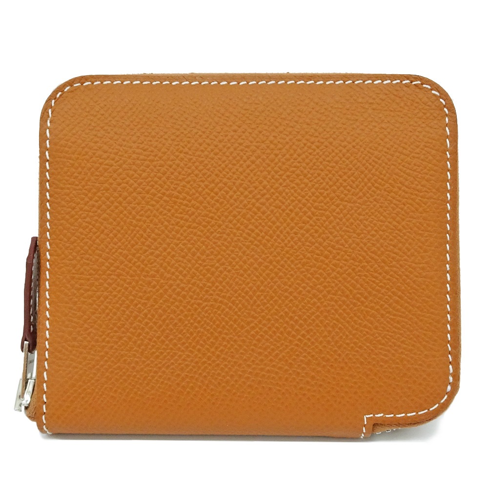 エルメス アザップ コンパクト ゴールド ブラウン ケース ヴォーエプソン 栄】【HERMES】エルメス アザップ コンパクト シルクイン コインケース