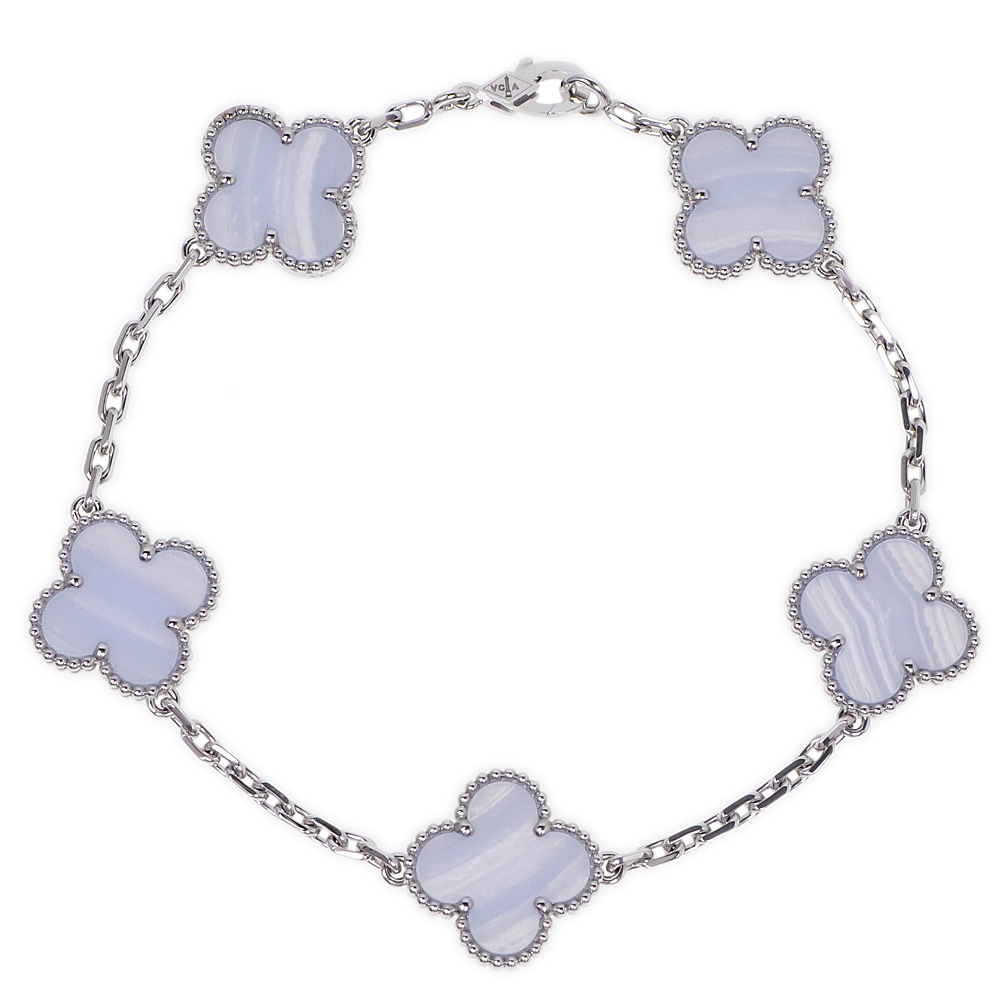 ��̾��ۡ�VAN CLEEF&ARPELS�ۥ����󥯥꡼�ա������ڥ� ������ơ��� ����ϥ�֥� �֥쥹��å�5������� VCARD34700 750WG 18K �ۥ磻�ȥ������ ���륻�ɥˡ� ���奨�꡼�ڿ��ʡۡ�̤���ѡۡ���š�