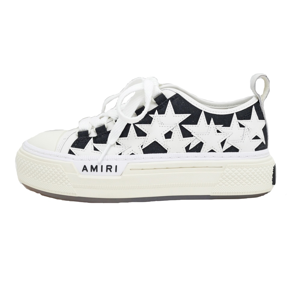 名東】【AMIRI】アミリ スニーカー STARS COURT ブラック ホワイト