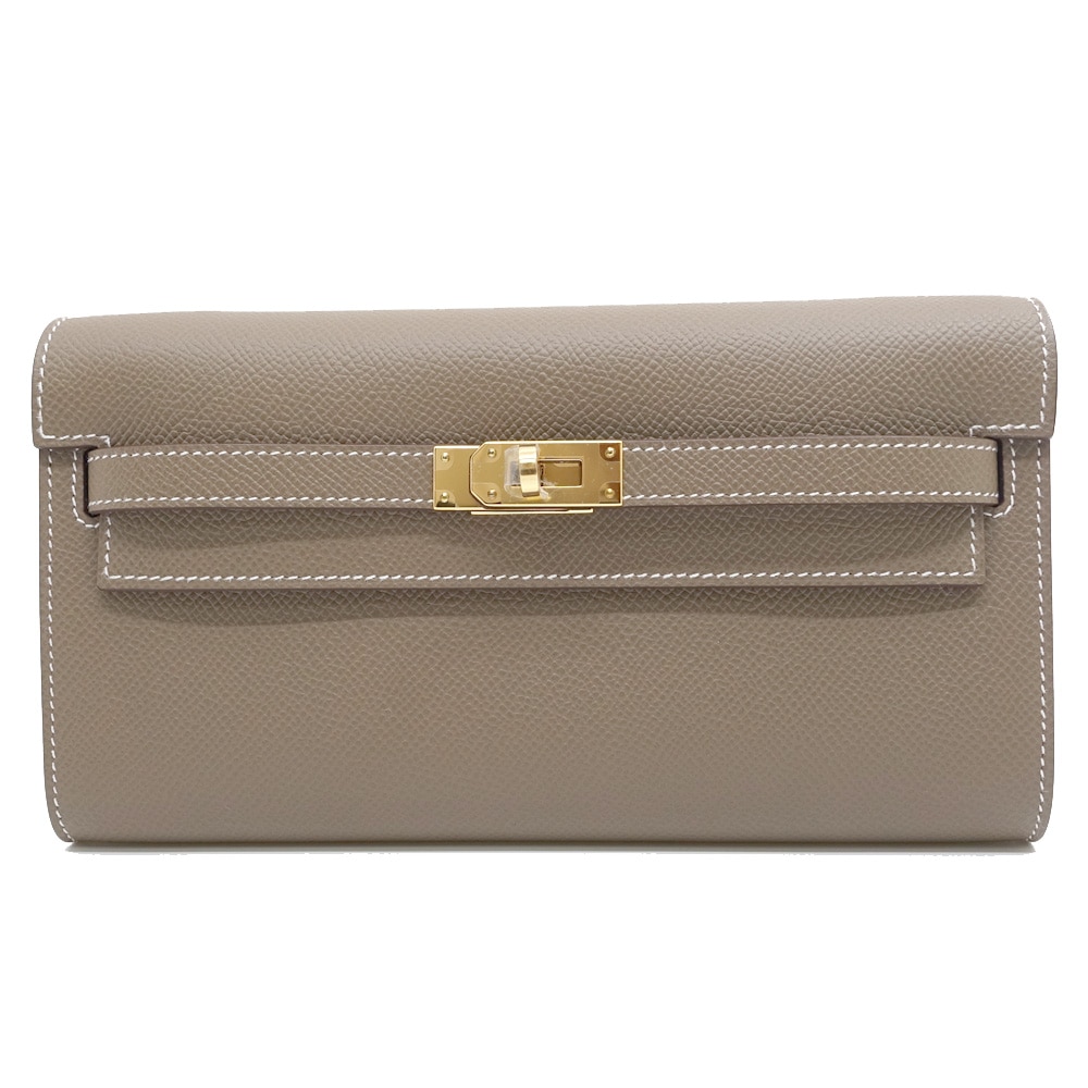 エルメス ケリーウォレット エトゥープ 長財布 刻印G HERMES 栄】【HERMES】エルメス ケリーウォレット ロング トゥーゴー