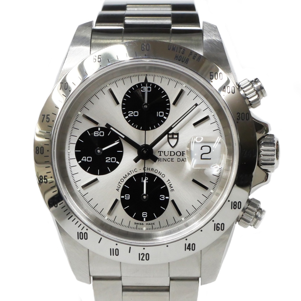 106出品 名東】【TUDOR】チューダー クロノタイム 79280 シルバー/ブラック文字