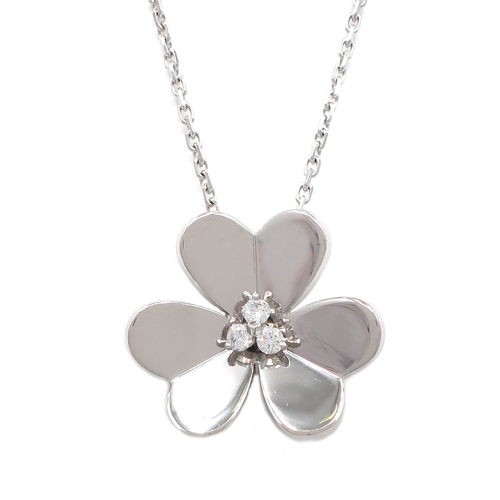 ��ŷ��ۡ�VAN CLEEF&ARPELS�ۥ����󥯥꡼�ա������ڥ� �ե������ �顼�� �ͥå��쥹 VCARD25300 �ۥ磻�ȥ������ K18WG ���奨�꡼ ��ǥ���������š�