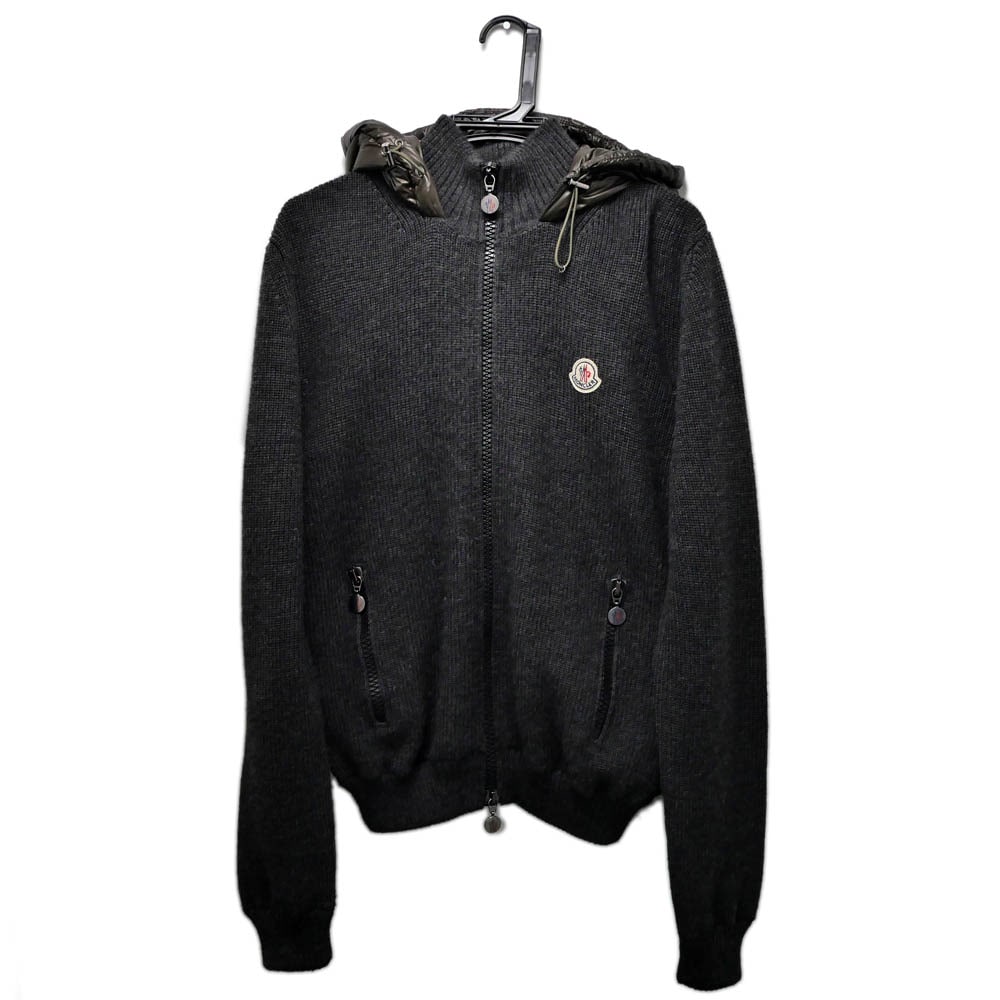 名東】【MONCLER】モンクレール ニット ダウン 切替 ジャケット