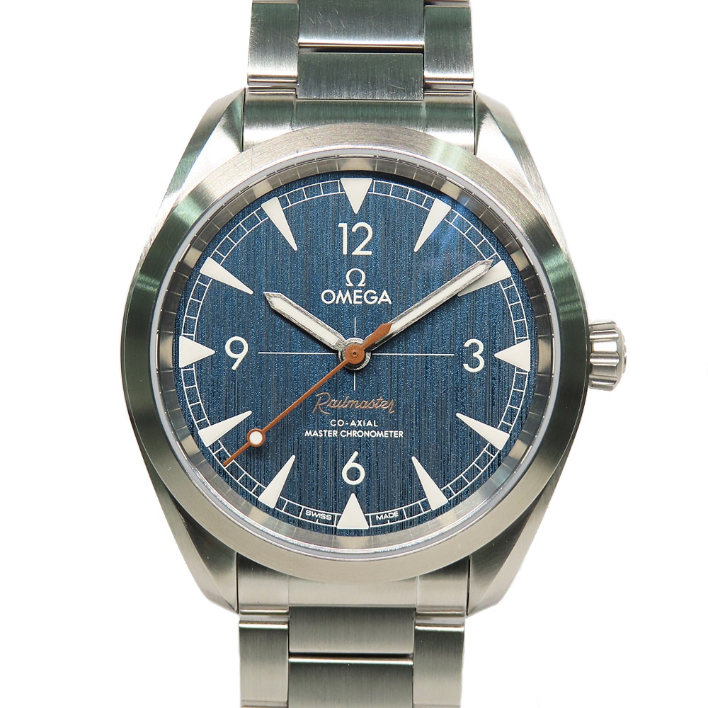 【名古屋】【OMEGA】オメガ シーマスター レイルマスター ブルー コーアクシャル クロノメーター 220.10.40.20.03.001 自動巻 SS メンズ 腕時計【国内正規品】【中古】