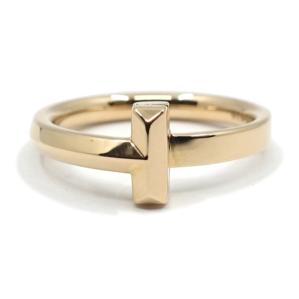 【栄】【TIFFANY】ティファニー K18PG Tワン リング 指輪 750PG 地金 ジュエリー レディース メンズ 箱【中古】