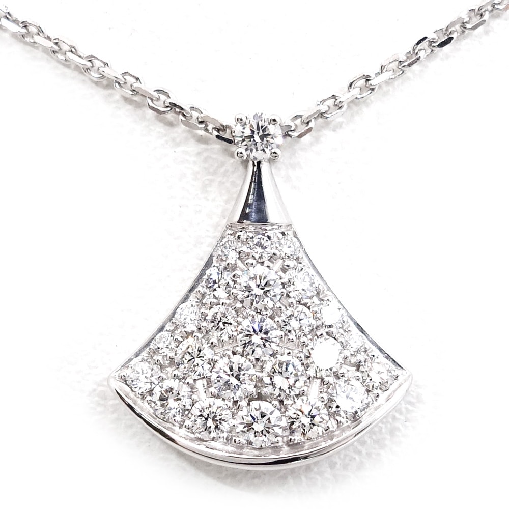 �ڱɡۡ�BVLGARI�ۥ֥륬�� K18WG �ǥ������� �ɥ꡼�� �ѥ��� ��������� �ͥå��쥹 351099 750WG ���奨�꡼�ڻž夲�ѡۡ���š�