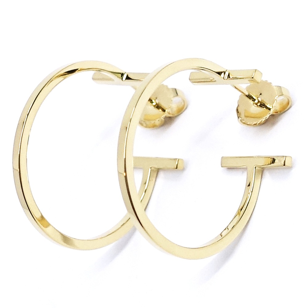 �ڱɡۡ�TIFFANY�ۥƥ��ե��ˡ� K18YG T�磻�䡼 �ա��� �ԥ��� �ߥǥ����ॵ���� 750YG ���奨�꡼ ��ǥ������ڻž夲�ѡۡ���š�