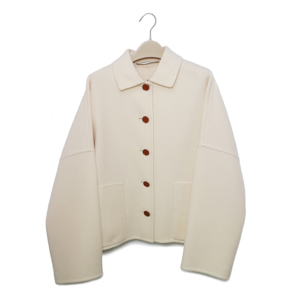 本日中！極美品【HERMES】セリエダブルフェイス ショートコート ベージュ38 名東】【HERMES】エルメス セリエボタン ショートコート