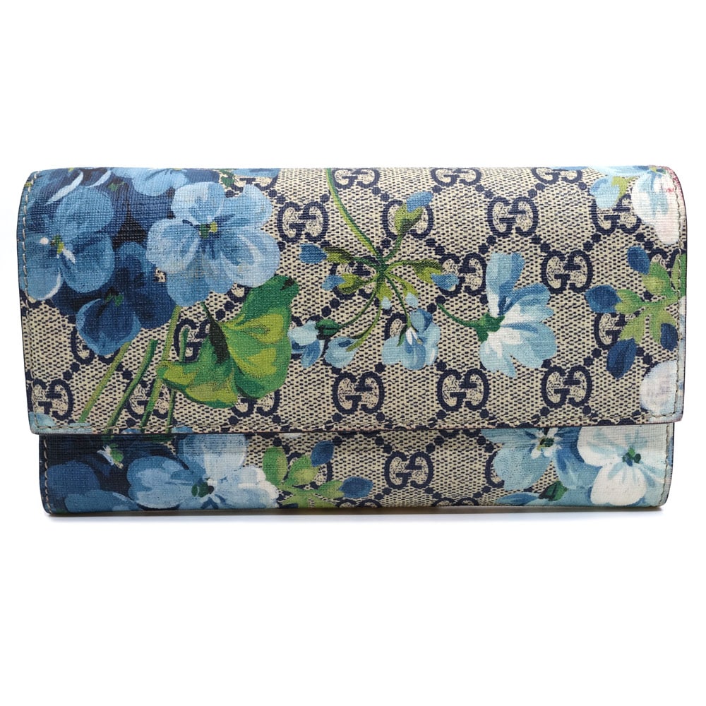 栄】【GUCCI】グッチ ロングウォレット 長財布 546367 GGブルームス GG