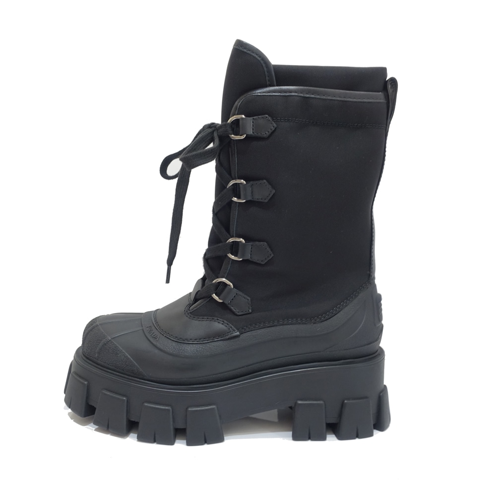 PRADA サイドゴア モノリス ブーツ　37 PRADAモノリスサイドゴアブーツ37.0 【公式通販】