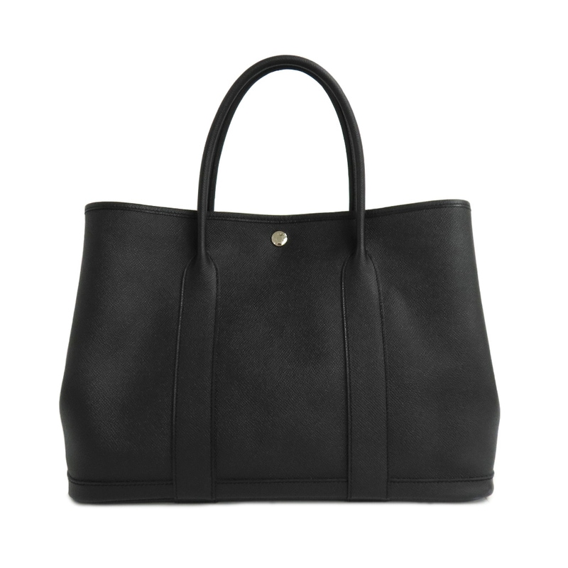 ♡ST♡様 ✨美品✨エルメス正規品トートバッグ✨ 黒キャンパス生地✖️レザー 名古屋】【HERMES】エルメス ガーデンパーティ PM 36 ブラック