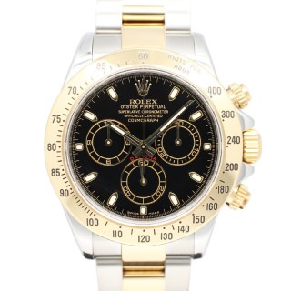 ��̾�Ų��ۡ�ROLEX�ۥ���å��� �ǥ��ȥ� 116523 Z�� �֥�å� SS YG ��ư���� ��� �ݾڽ��դ� 2006ǯ����š�