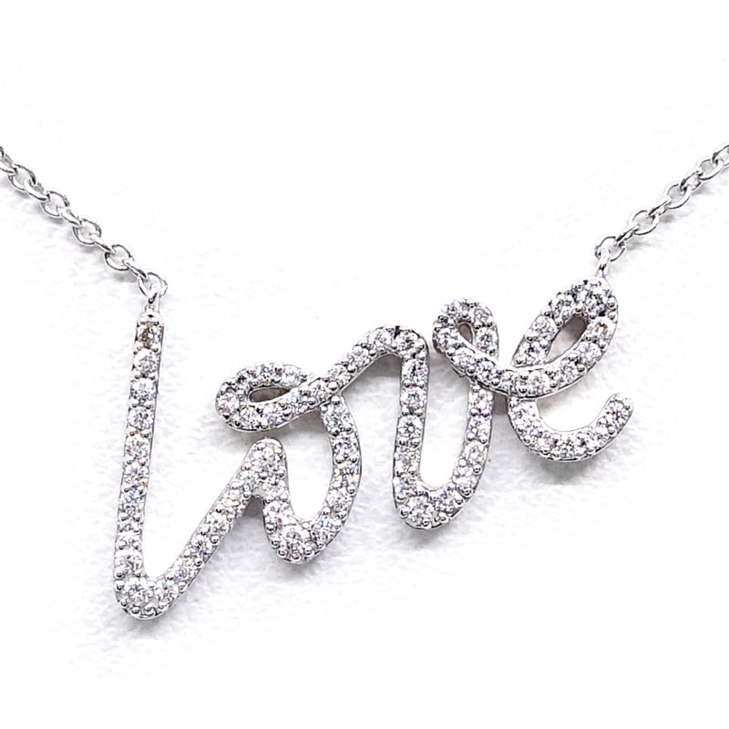 �ڱɡۡ�TIFFANY�ۥƥ��ե��ˡ� K18WG ����ե��ƥ� LOVE ��������� �ͥå��쥹 750WG ���奨�꡼ ��ǥ���������š�