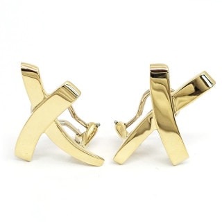 �ڱɡۡ�TIFFANY�ۥƥ��ե��ˡ� K18YG �ѥ��ޥԥ��� X ���� ������ ������ơ��� ���奨�꡼ 750YG �϶� ��ǥ����� �����ڻž夲�ѡۡ���š�