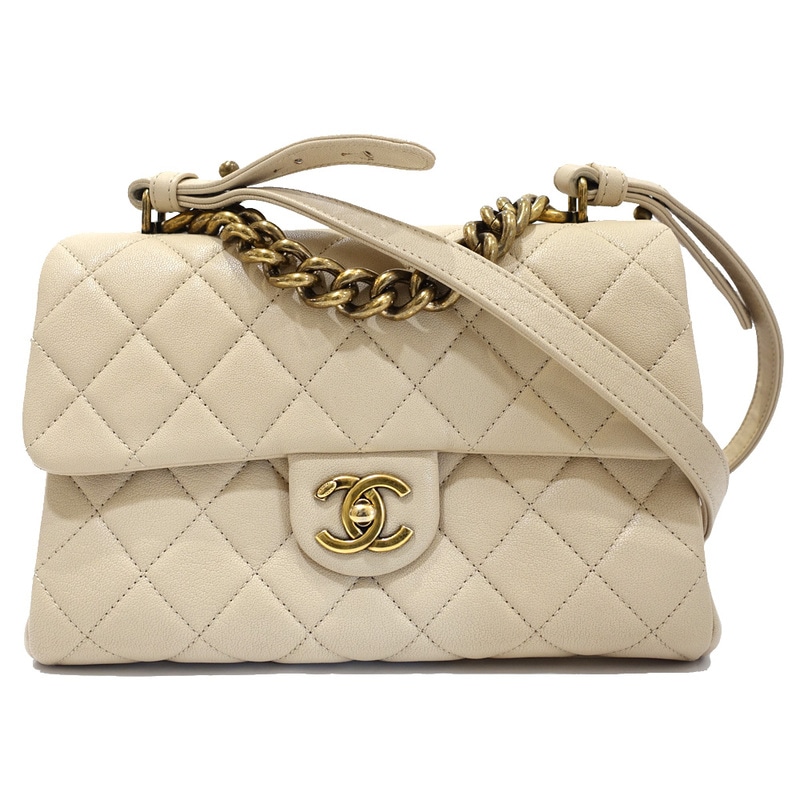 栄】【CHANEL】シャネル キルティング チェーンショルダーバッグ