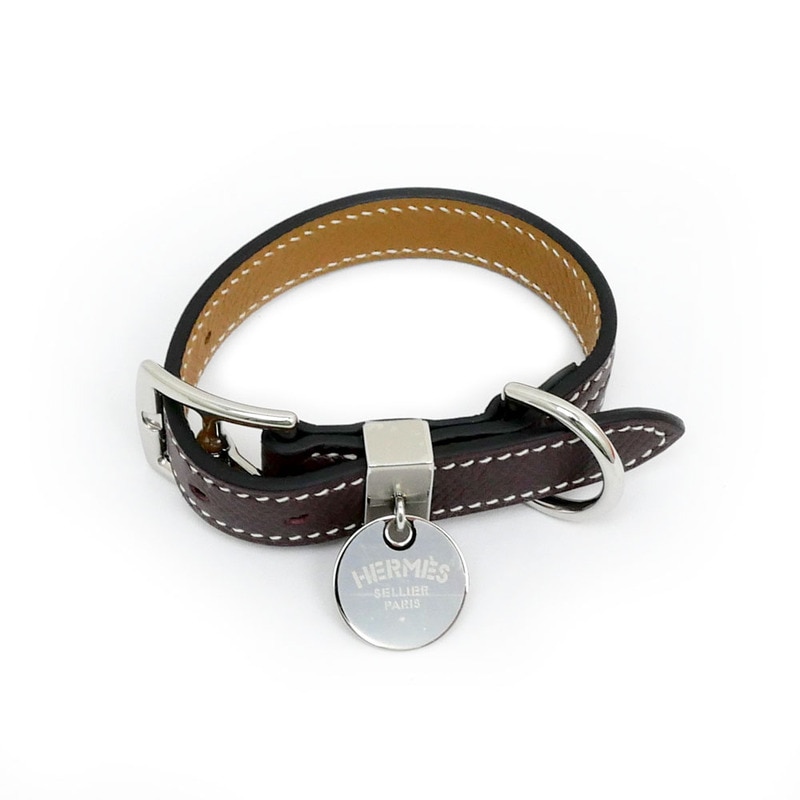 名東】【HERMES】エルメス 犬用首輪 トレス XS ルージュ セリエ ナタ