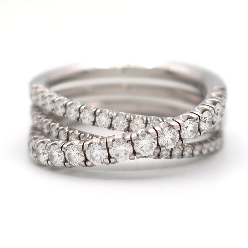 ��ŷ��ۡ�CARTIER�ۥ���ƥ��� ��� ���� �����󥻥� �ɥ� ����ƥ��� ���ߥѥ������åƥ��� ������ K18WG �ۥ磻�ȥ������ ��52 Ȣ �ݾڽ����š�