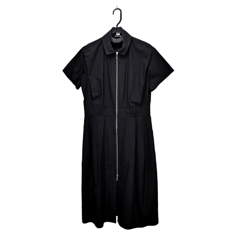 エルメス　2024SS ジップアップワンピース　半袖　34 新品未使用 名東】【HERMES】エルメス ワンピース モザイク柄 ブラック 黒 42