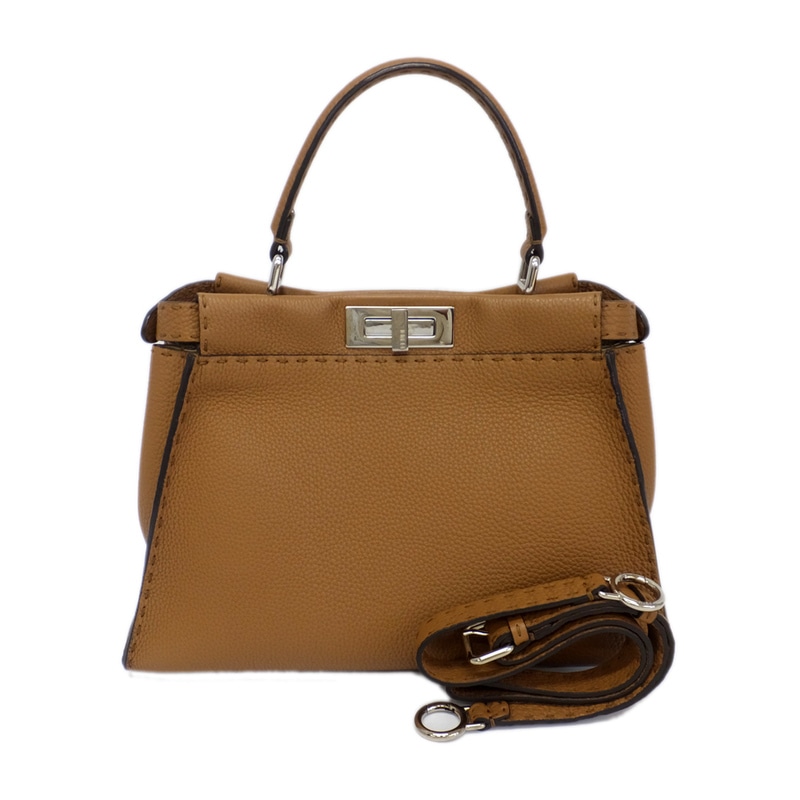 天白】【FENDI】フェンディ ピーカブー 2WAYハンドバッグ セレリア