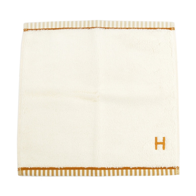名東】【HERMES】エルメス カレ タオル ヴィス ヴェルサ ベージュ系