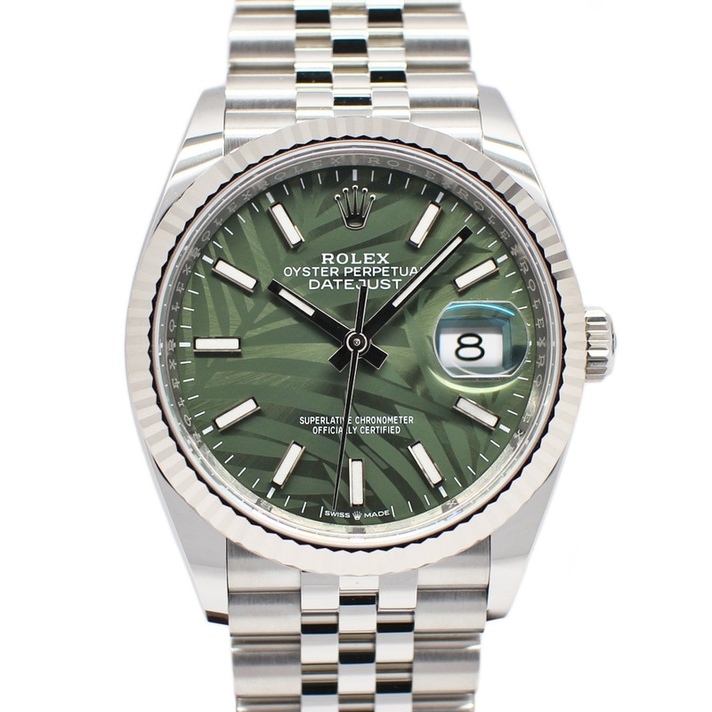��̾�Ų��ۡ�ROLEX�ۥ���å��� �ǥ��ȥ��㥹�� 36 126234 ������ ���꡼�֥��꡼�� �ѡ��������� SS ��ư���� ��� �ݾڽ��դ� 2022ǯ����š�