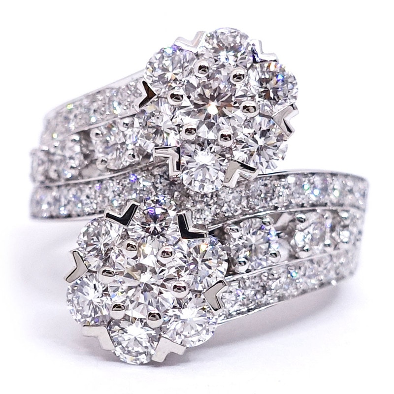 �ڱɡۡ�VAN CLEEF��ARPELS�ۥ����󥯥꡼�ա������ڥ� Pt950 ���Ρ��ե쥤�� �ɥ����֥� �ե롼�� ��� ���� ��������� �ѥ��� ���奨�꡼�ڻž夲�ѡۡ���š�