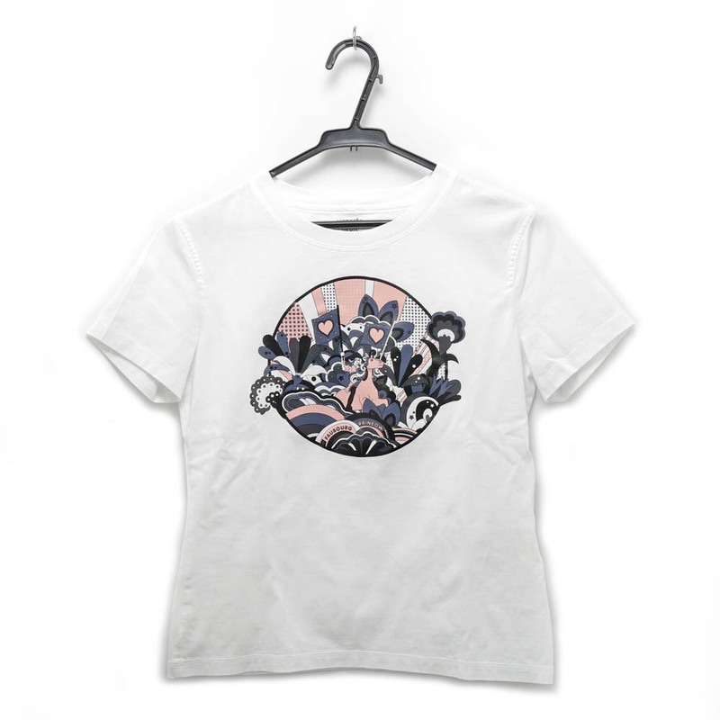 名東】【HERMES】エルメス Tシャツ FAUBOURG RAINBOW 36サイズ