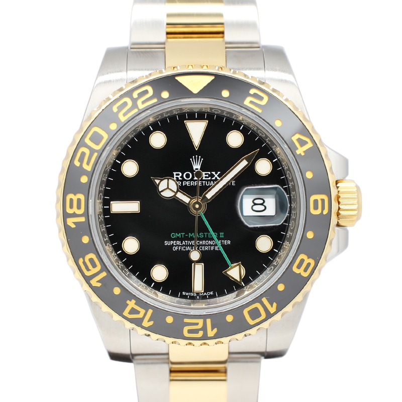 ��̾�Ų��ۡ�ROLEX�ۥ���å��� GMT�ޥ�����II 116713LN ������ �֥�å� SS YG ��ư���� ��� �ݾڽ��դ� 2017ǯ����š�