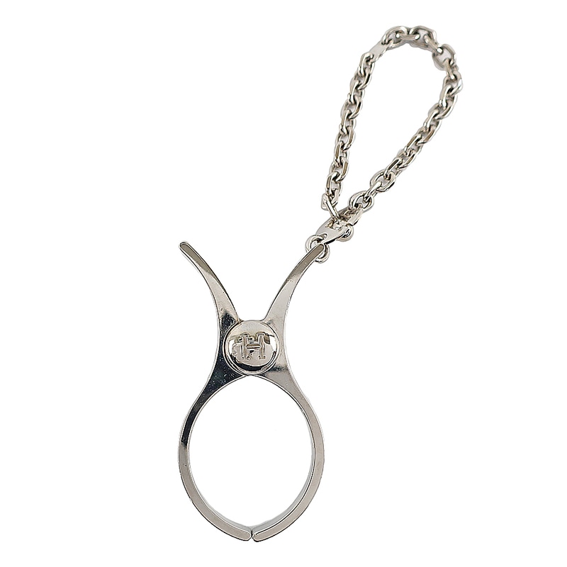 天白】【HERMES】エルメス グローブホルダー フィル― シルバー金具