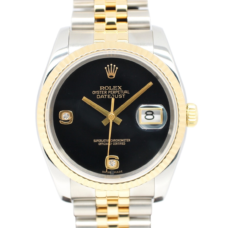 ��̾�Ų��ۡ�ROLEX�ۥ���å��� �ǥ��ȥ��㥹�� 116233 2BR D�� ���˥��� �֥�å� SS YG ��ư���� ��� �ݾڽ��դ� 2005ǯ��OH�ѡۡ���š�