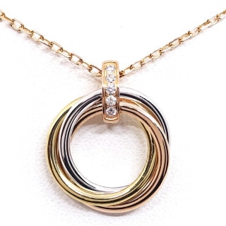 �ڱɡۡ�CARTIER�ۥ���ƥ��� K18PG �ȥ�˥ƥ� 3���顼 ��������� �ͥå��쥹 750PG WG YG ���奨�꡼ ��ǥ������ڻž夲�ѡۡ���š�