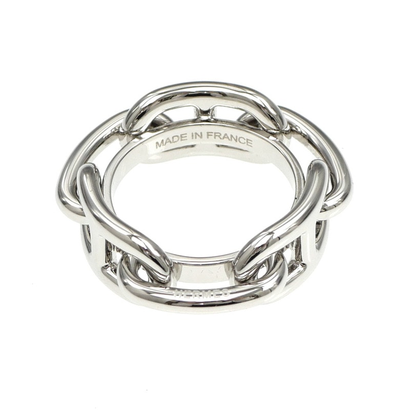 値下げ交渉可⭐︎エルメス　スカーフリング　シルバー 名東】【HERMES】エルメス スカーフリング シェーヌダンクル ルガテ