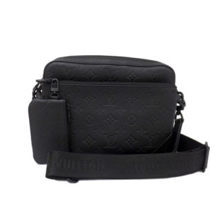 ��ŷ��ۡ�LOUIS VUITTON�ۥ륤�����ȥ� �ȥꥪ��å��󥸥㡼 ��Υ���ॷ��ɥ� ���������Хå� �쥶�� M46602 �ݡ��� �֥�å� ��� �����š�