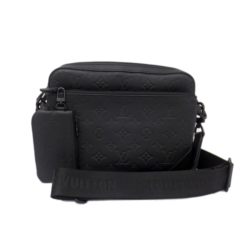 ��ŷ��ۡ�LOUIS VUITTON�ۥ륤�����ȥ� �ȥꥪ��å��󥸥㡼 ��Υ���ॷ��ɥ� ���������Хå� �쥶�� M46602 �ݡ��� �֥�å� ��� �����š�