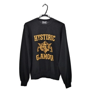 【名東】【HYSTERIC GLAMOUR】ヒステリックグラマー スウェット 02221CS01 長袖 Sサイズ ブラック 黒 メンズ 男 アパレル 服 ファッション【中古】