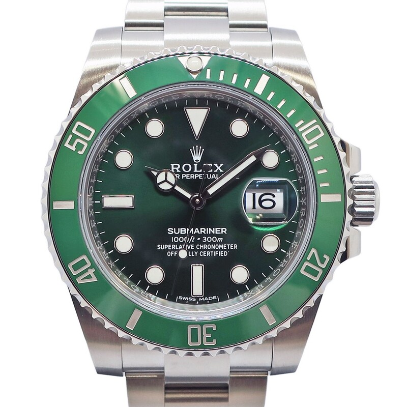 ��ŷ��ۡ�ROLEX�ۥ���å��� ���֥ޥ꡼�ʥǥ��� 116610LV ���꡼�� ������ SS ��� �ӻ��� ��ư���� 2019ǯ �ݾڽ��դ��ڻž夲�Ѥߡۡ���š�